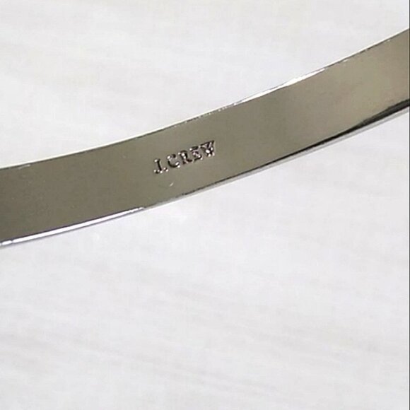 J. Crew Oval Silver Bangle Bracelet - Picture 4 of 8